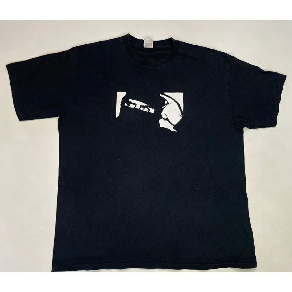 VINTAGE Ask A Ninja Dot Com Graphic T-shirt Men XL Black Short Sleeve